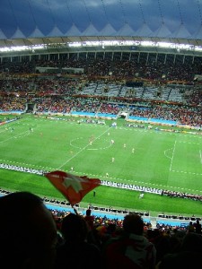 Spain V Switzerland at Durban's Moses Madhiba Stadium